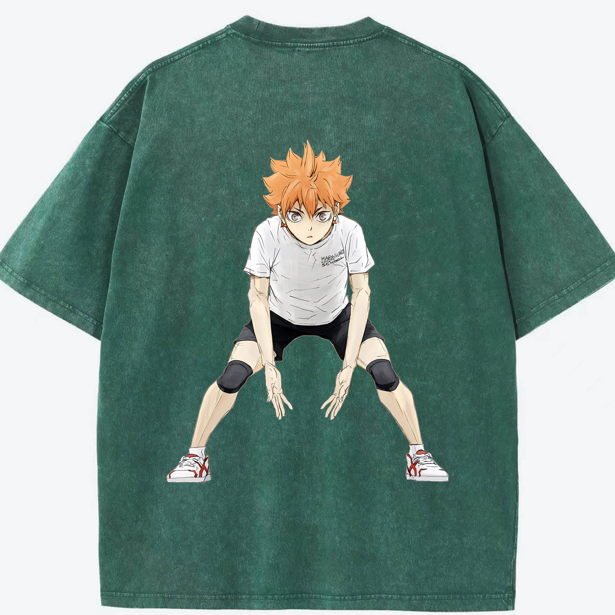 （画像用） ハイキュー!! Haikyu!! 綿100% ヴィンテージ風 半袖Tシャツ（背面プリント）